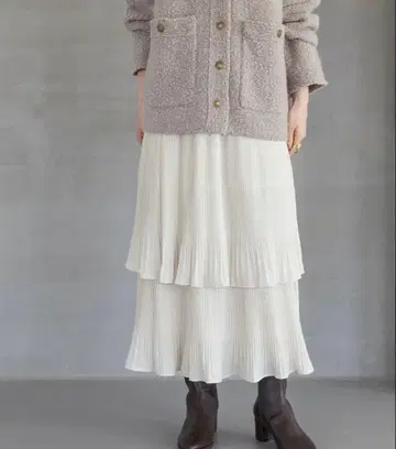 가는 플리츠 캉캉 스커트 A part by