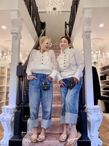 vaqutaux voyage J boy friend 데님 팬츠