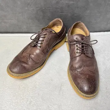 DEDEsKEN 데데스켄 윙 팁 슈즈 가죽 신발 브라운 40