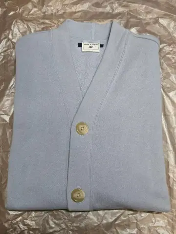LOOPWHEELER 가디건 한정판 (라이트 블루 그레이) S