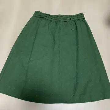 HUMAN WOMAN 그린 랩 스커트 무릎 기장 버튼 포함