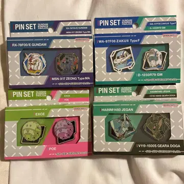 간사이 엑스포 건담 한정 핀 배지 세트 4점