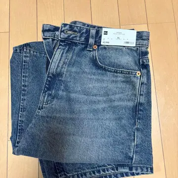 GU 배럴 레그 청바지