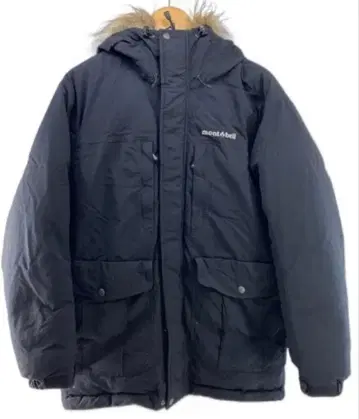 몽벨 로간 다운 후드티 다운 자켓 블랙 1101545