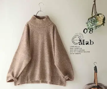 새상품할인 08맵 베이지 하이넥 슬릿 니트 스웨터 가을/겨울 134