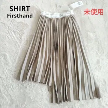 [퍼스트 핸드] 미사용 택 포함 비대칭 플리츠 롱 스커트