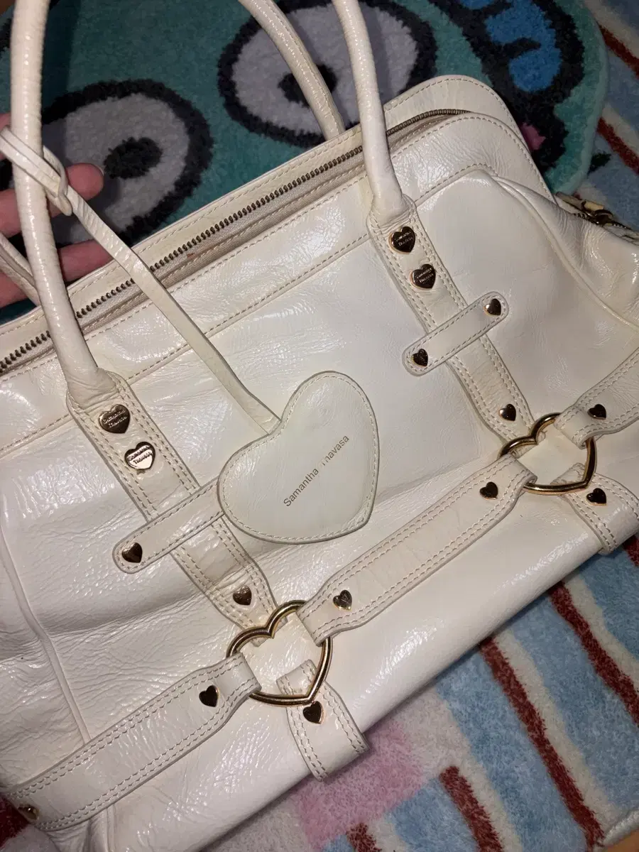 Samantha Thavasa Large Size Super Rare Gyaru Ivory White Bag Vintage Bag Shoulder Bag