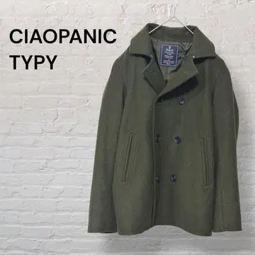 CIAOPANIC TYPY 피 코트 S 카키 후드 탈부착 가능 울 혼방