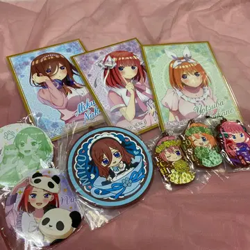 5등분의 신부 니노 이치카 요츠바 미쿠 키링 색지 캔뱃지