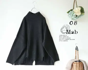 새상품할인 08맵*블랙 하이넥 슬릿 니트 스웨터 가을/겨울 134