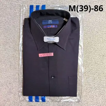 [ 새상품급 ] 퍼슨즈 드레스 셔츠 레귤러 카라 블랙 무지 M