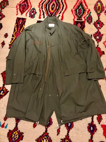 Varde77 오버 사이즈 모즈 코트 올리브