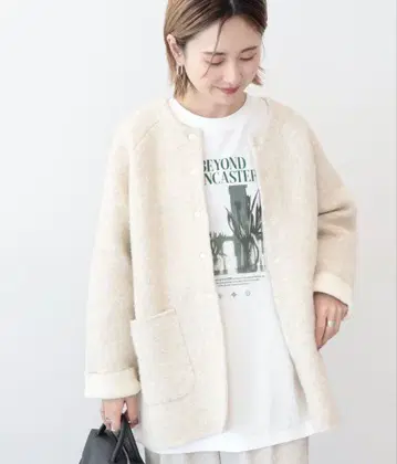 American Horic W 페이스 래글런 니트 코디건