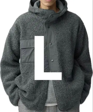 GU x ENGINEERED GARMENTS 보아 플리스 스냅 후드티