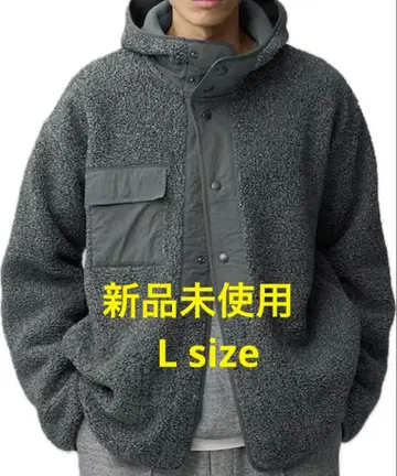 GU x ENGINEERED GARMENTS 보아 플리스 스냅 후드티