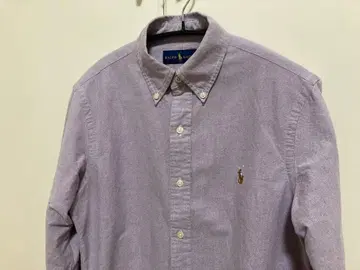 [ 컬러 로고 ] 랄프 로렌 연보라 긴팔 셔츠 XS 사이즈