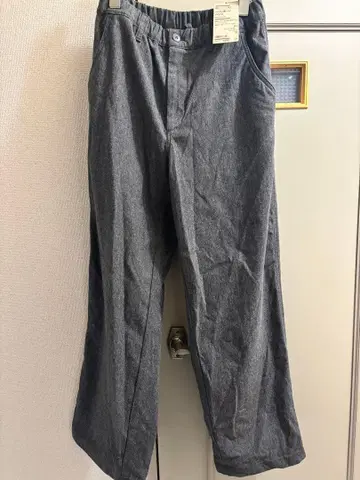 무인양품 신사 가로 세로 스트레치 기모 헤링본 팬츠 S