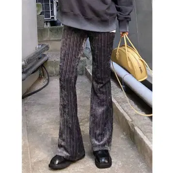 EMODA 코듀로이 스트라이프 플레어 팬츠