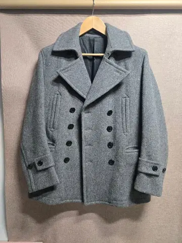 SCYE BASICS 36 나일론 혼방 울 P 코트 피코트