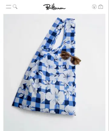 BAGGU 론 헤르만 별주 스탠다드 바구 하이비스커스 체크