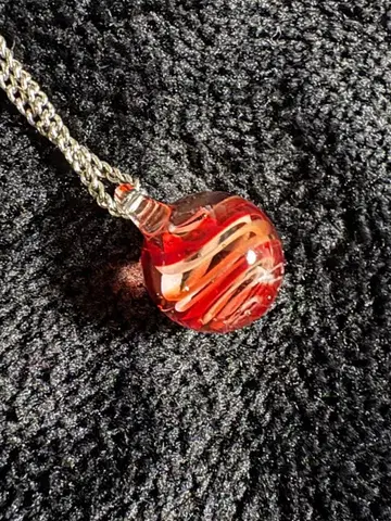 [ 키타이치 유리 ] 빨간색 유리 목걸이