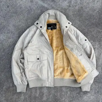 90s 빈티지 보아 안감 블루종 베이지 남성용 L 상당 아메카지