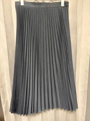 브룩스브라더스 그레이 플리츠 롱 스커트