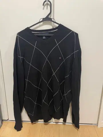 TOMMY HILFIGER 블랙 스웨터 XL