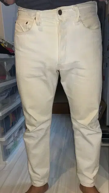 리졸트 10주년 한정판 화이트 데님 파랑 귀 빈티지