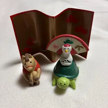 학두루미 거북이 말 피규어 세트 2체