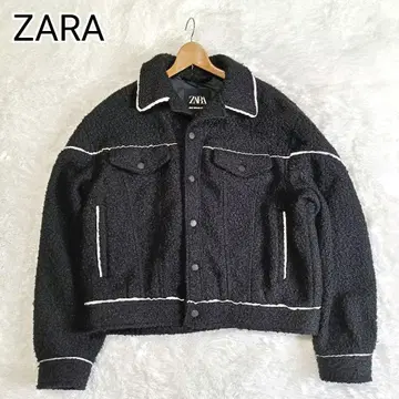 [ 완판템 ] ZARA 대비 보아 탑 스티치 자켓 L 블랙