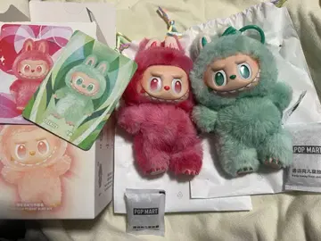 몬스터 봉제 인형 핑크 그린 세트 러브팝 마트