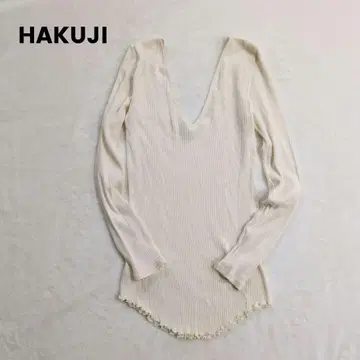 HAKUJI 하쿠지 코튼 캐시미어 리브 롱 슬리브 풀오버