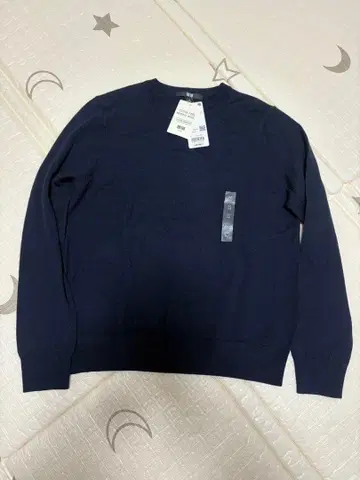 UNIQLO 엑스트라 파인 메리노울 스웨터 M 네이비