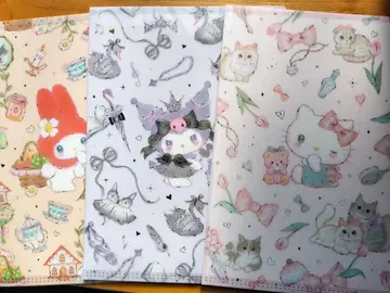 A5 포켓 클리어 파일 쿠로미 마이멜로디 헬로키티