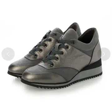 슈 갤러리 ota 스니커즈 가죽 스웨이드 통굽 24cm 라메