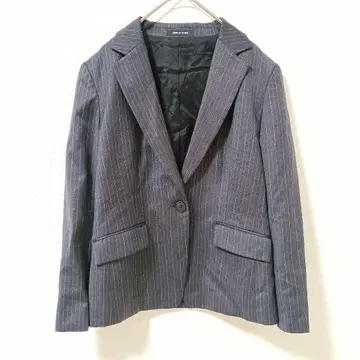 꼼사데모드 스트라이프 테일러드 자켓 다크 그레이 1 버튼 9