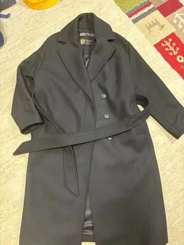 ZARA MANTECO 블랙 롱 코트