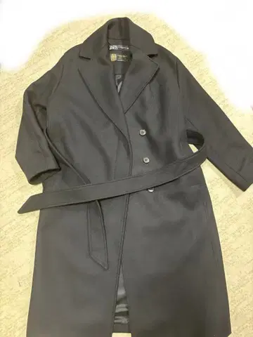 ZARA MANTECO 블랙 롱 코트