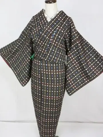 새상품급! 야보 모던*호코리계*츠무기*기모노*159cm*화장 64