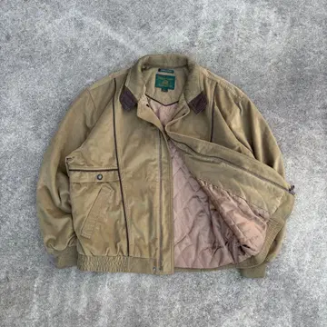 90s 빈티지 스웨이드 느낌 패딩 자켓 아메카지 시티 보이