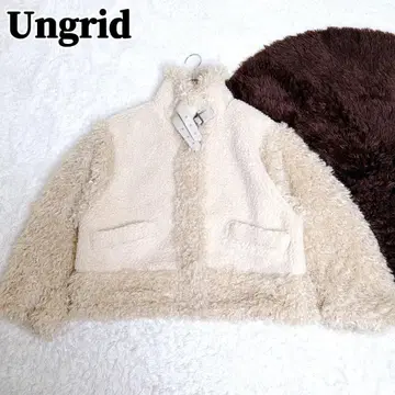 완판템 Ungrid 언그리드 보아 콤비 무스탕 블루종 자켓