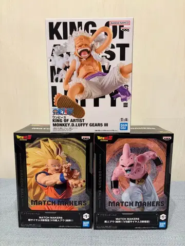 드래곤볼 원피스 피규어 묶음 판매 3세트