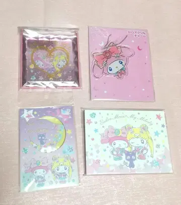 세일러문 마이멜로디 거울 BIG 아크릴 참 씰 메모장