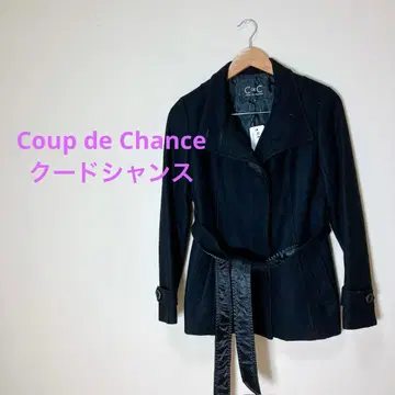 N43-2 Coup de Chance 블랙 벨트 자켓 38