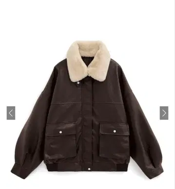 [새상품] 퍼 티펫 포함 가죽 블루종 그레일