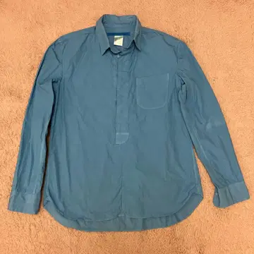 Eel 코튼 100% 긴팔 셔츠 포켓 포함 풀오버