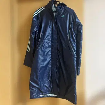 adidas 후드 부착 네이비 코트