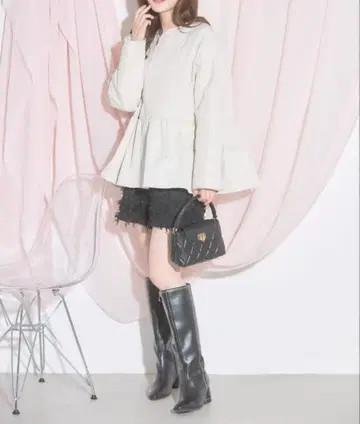 퀼팅 코트 페플럼