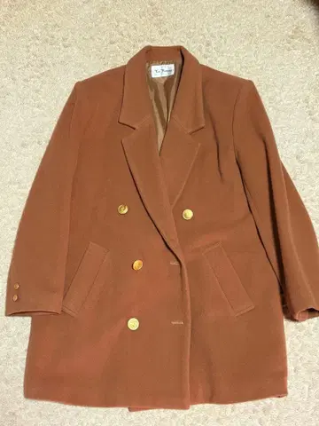 브라운 더블 브레스트 테일러드 자켓